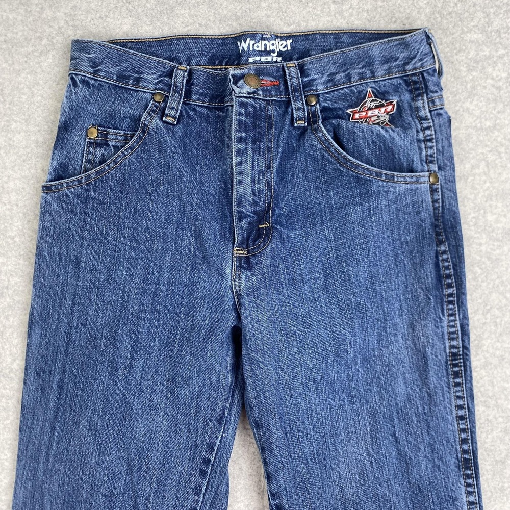 Wrangler PBR Jeans Mens 28x32 (28x31) Blue Regular Fit Straight Leg 100% Cotton